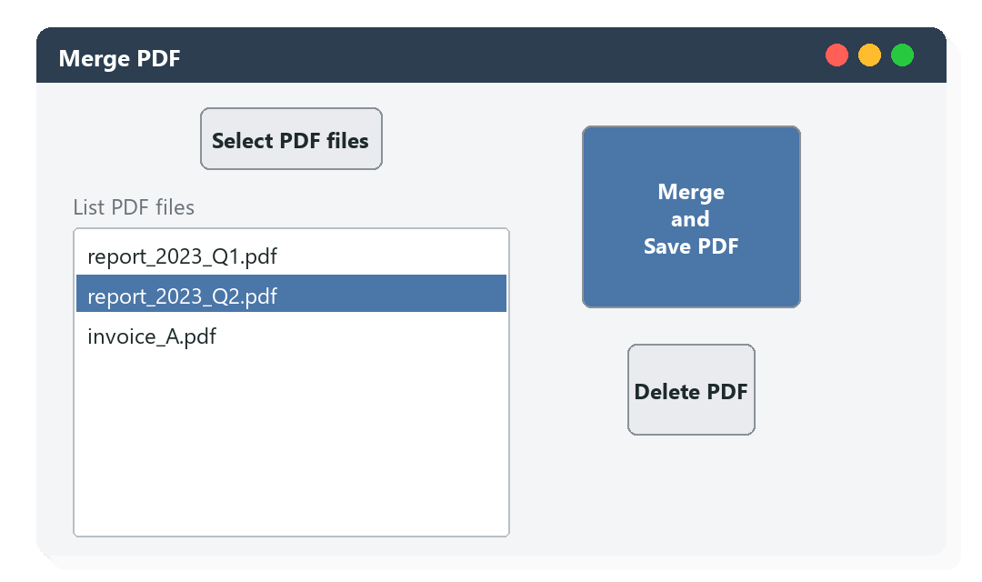 Merge PDF GUI
